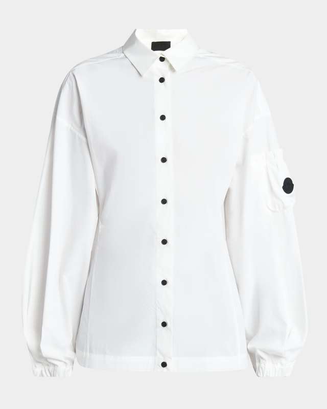 Fitted Long-Sleeve Button-Front Shirt